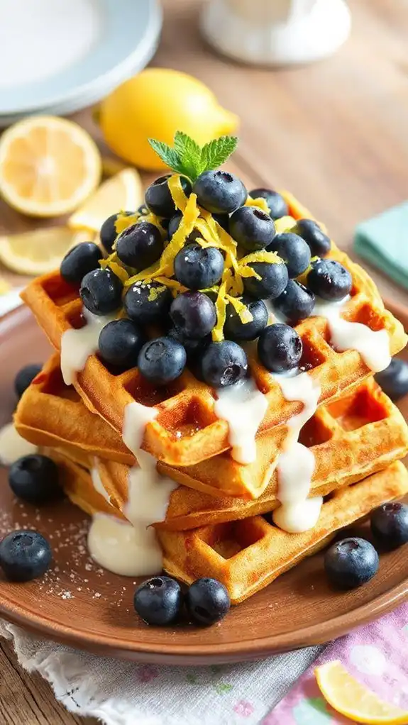 delectable summer dessert waffles