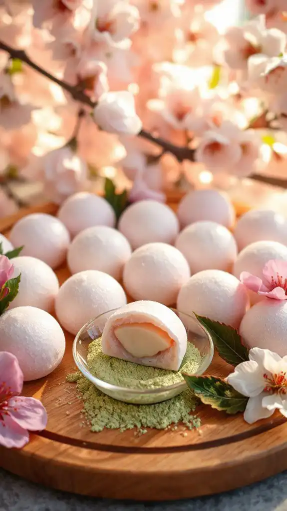 delicate floral rice dessert