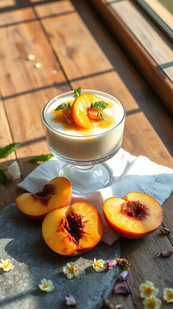 delicate peach flavored italian dessert delicate peach flavored italian dessert