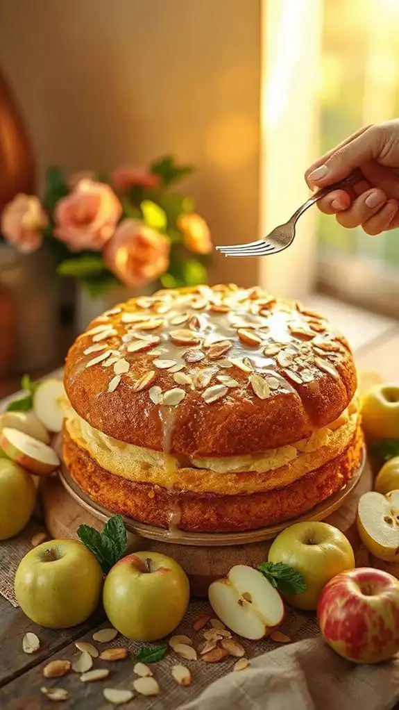 delicious apple almond cake