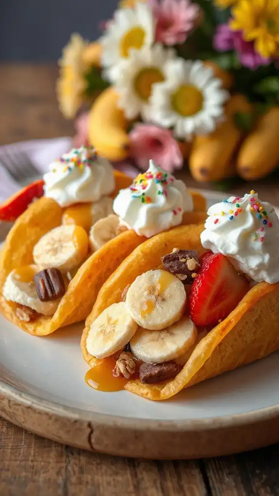 delicious banana dessert tacos