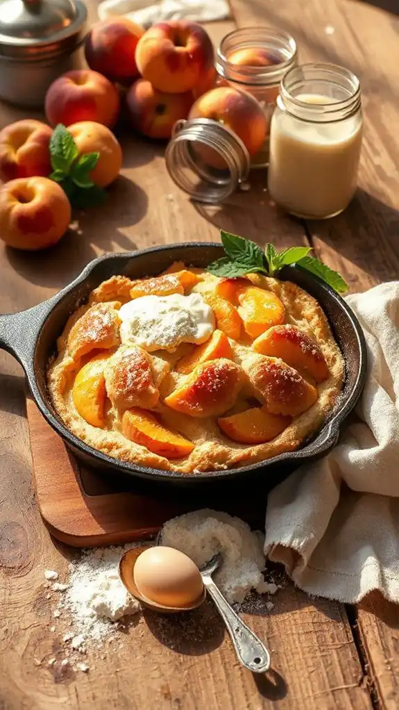 delicious buttermilk peach cobbler