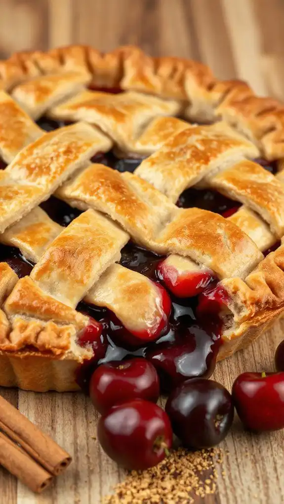 delicious cherry pie dessert