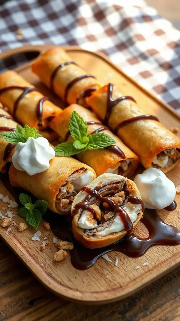 delicious chocolate dessert rolls