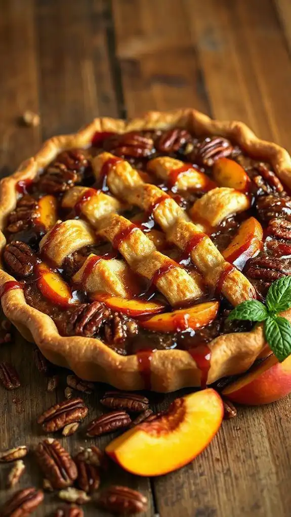 delicious peach praline pie
