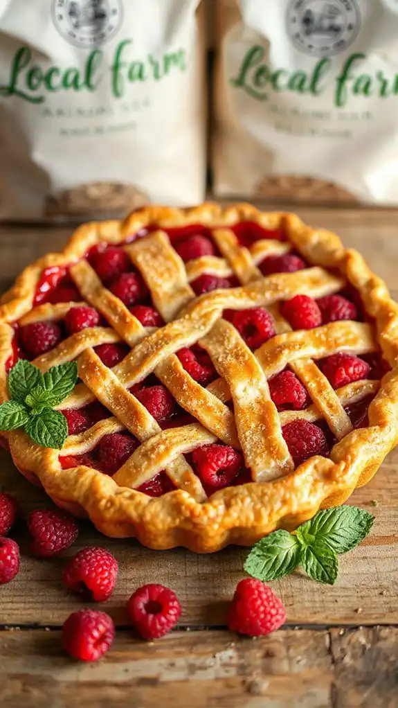 delicious raspberry pie dessert