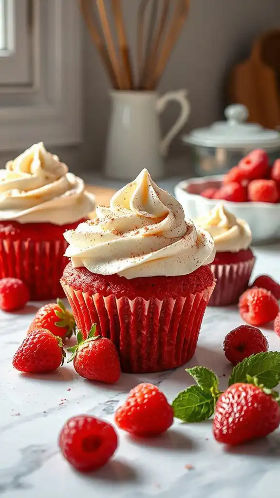 delicious red velvet cupcakes