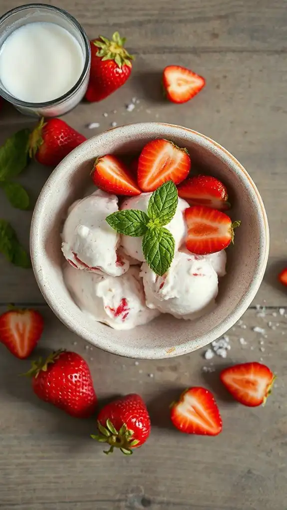 delicious strawberry ice cream