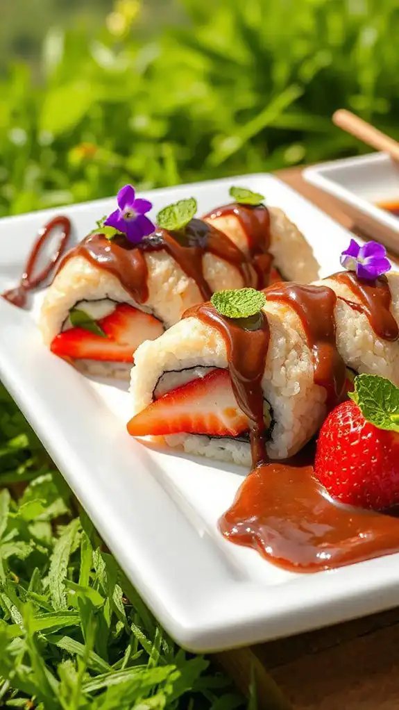 delicious strawberry nutella sushi delicious strawberry nutella sushi