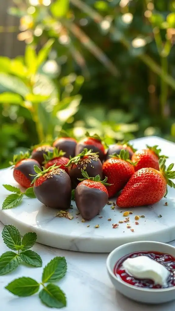 delicious summer chocolate strawberries