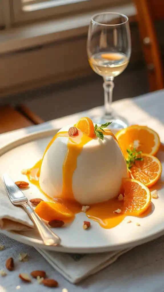 delightful almond orange frozen dessert
