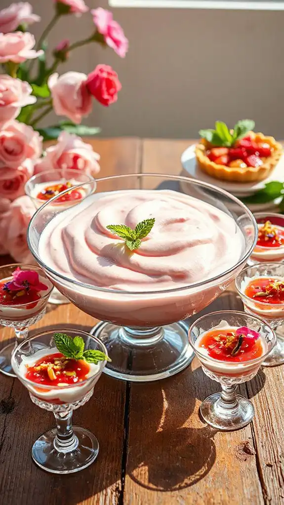 delightful creamy rhubarb dessert