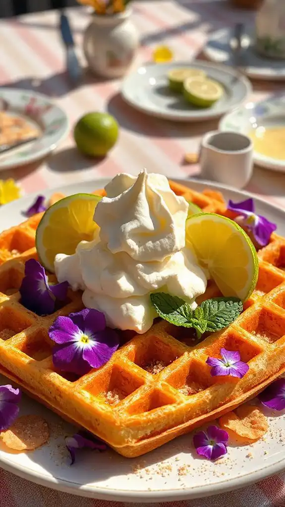 delightful key lime waffles