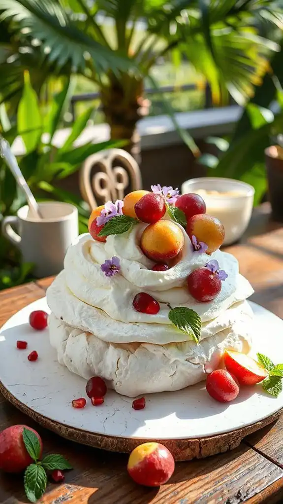 delightful lychee meringue dessert