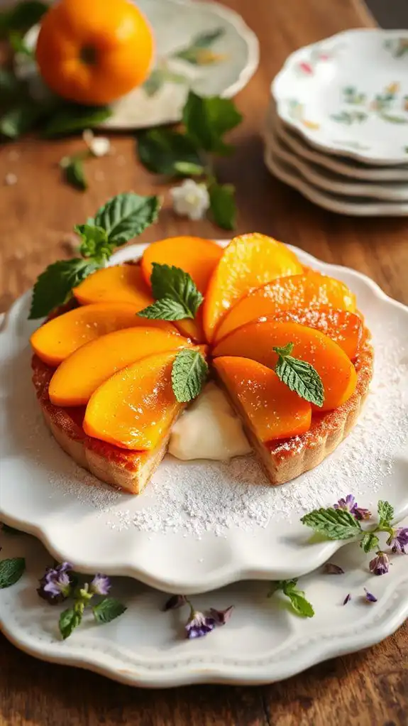 delightful persimmon almond tart