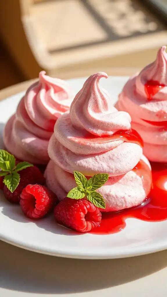 delightful raspberry meringue dessert