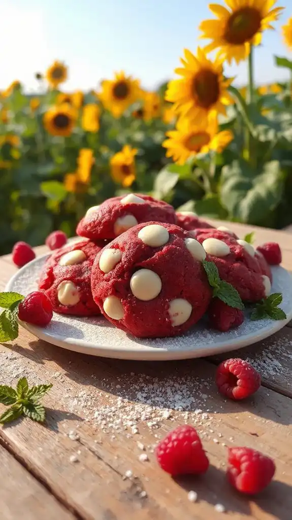 delightful red velvet cookies