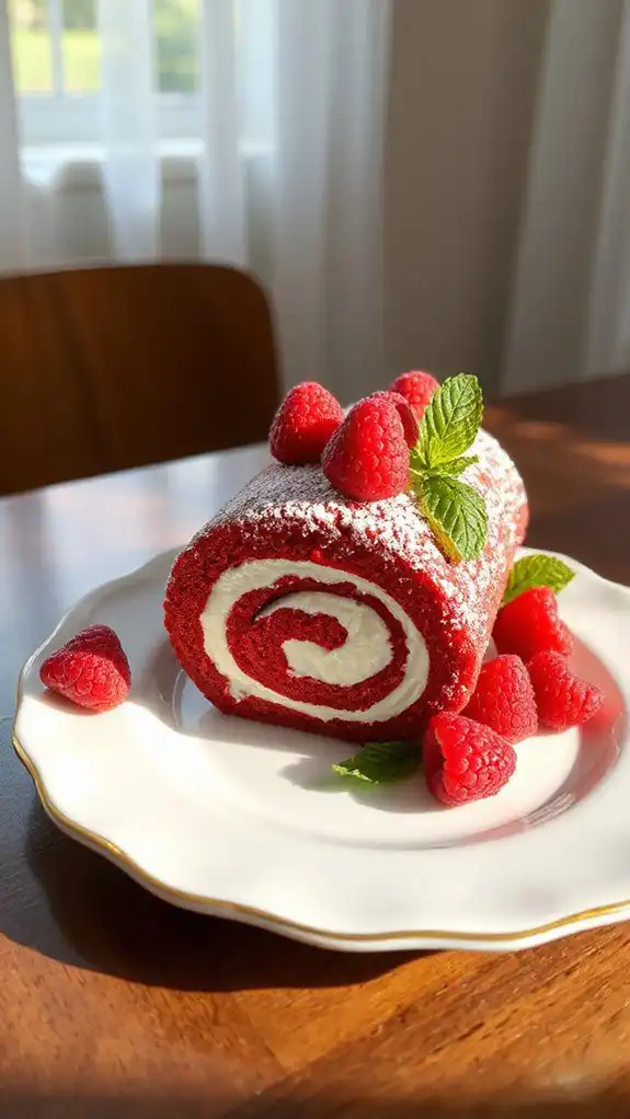 delightful red velvet roll