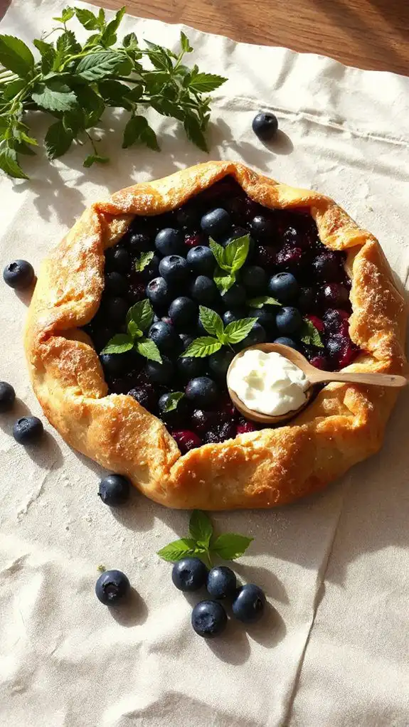delightful rustic blueberry dessert