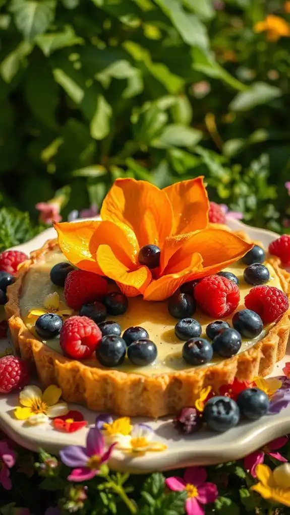 delightful summer berry tart