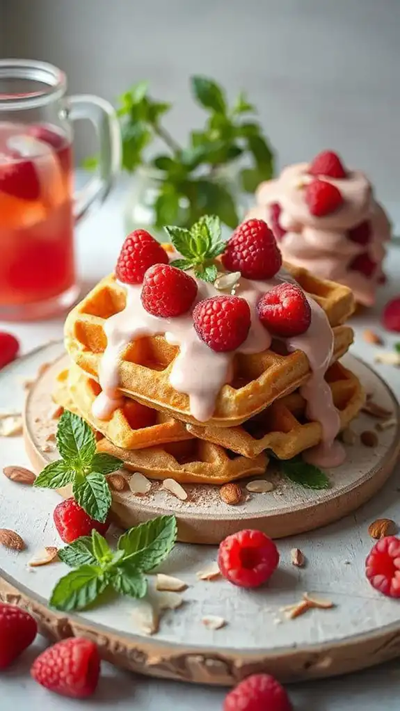 delightful summer dessert waffles