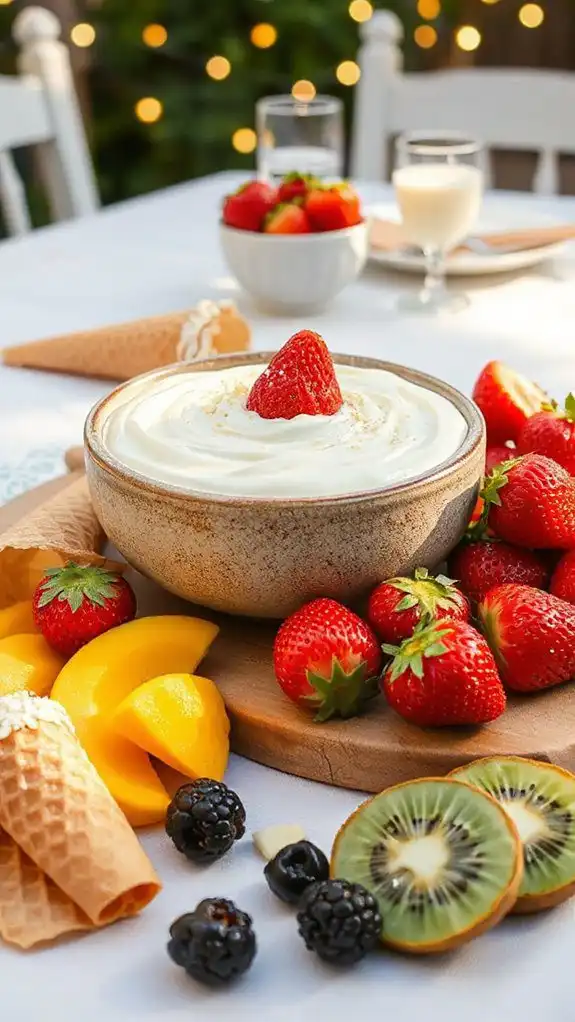 delightful white chocolate dip