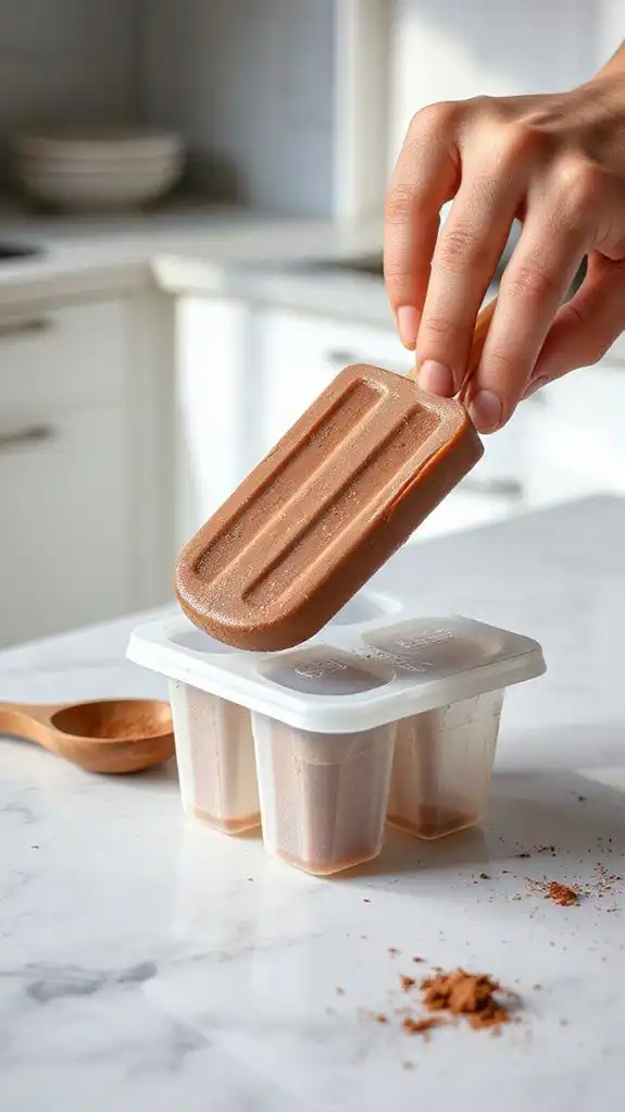 dip to unmold fudgesicles