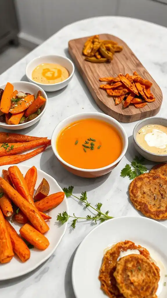 diverse carrot centered culinary creations