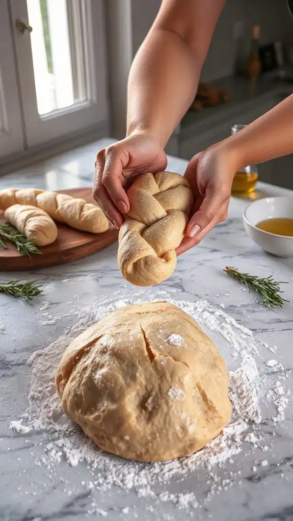 divide dough and braid divide dough and braid