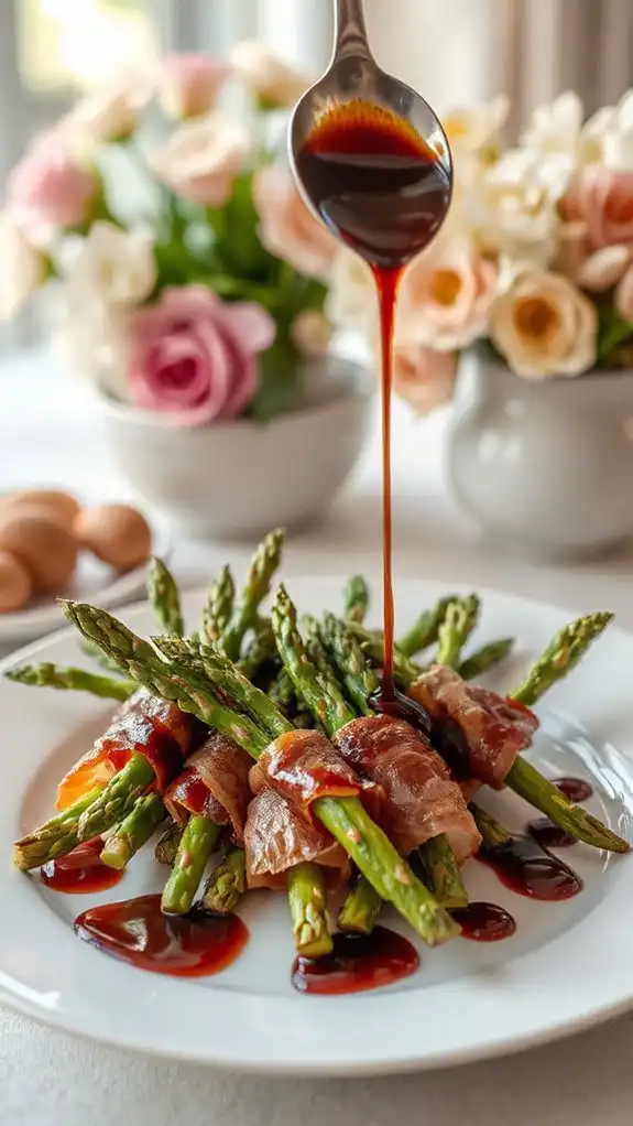 drizzle balsamic reduction carefully