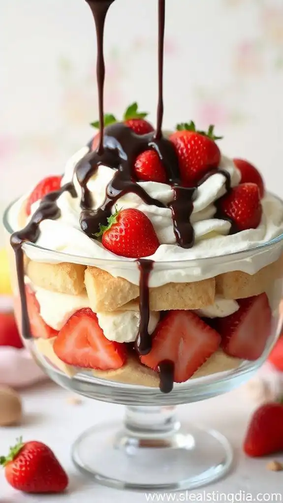 drizzle chocolate sauce generously