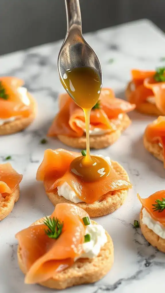 drizzle honey mustard sauce