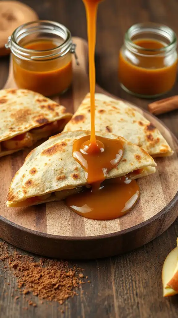 drizzle on caramel sauce