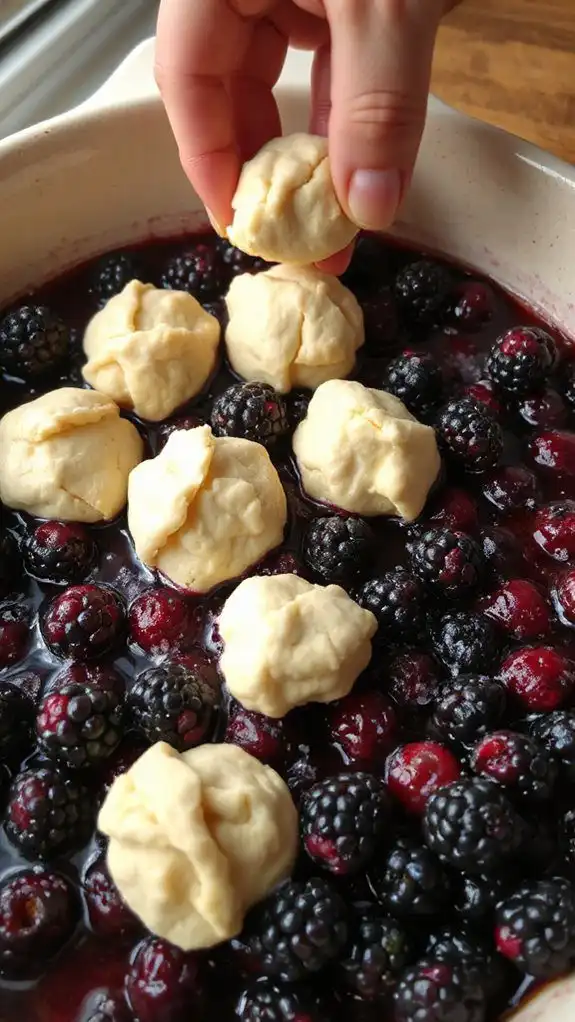 drop spoonfuls for topping