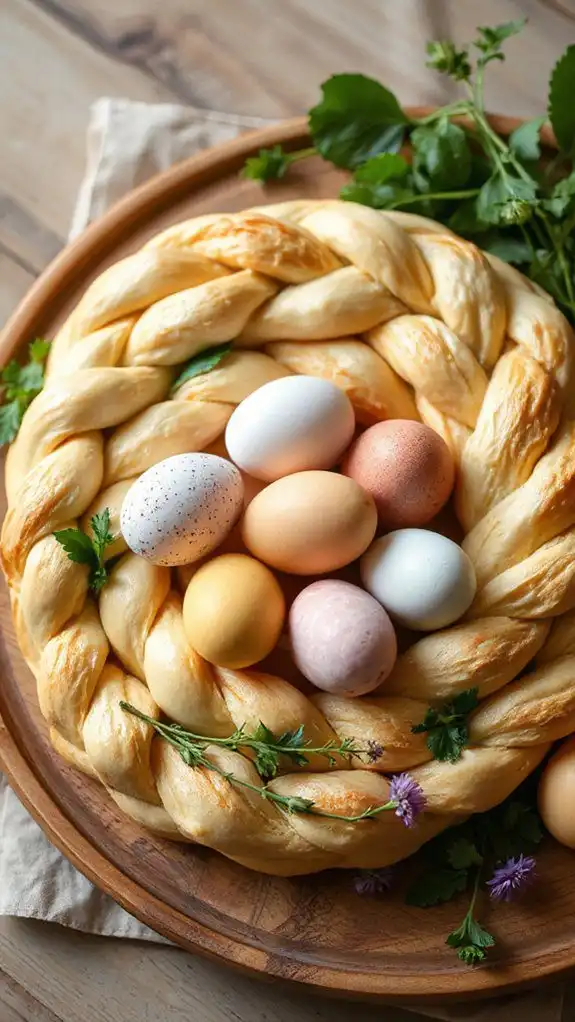 dyed eggs in braid dyed eggs in braid