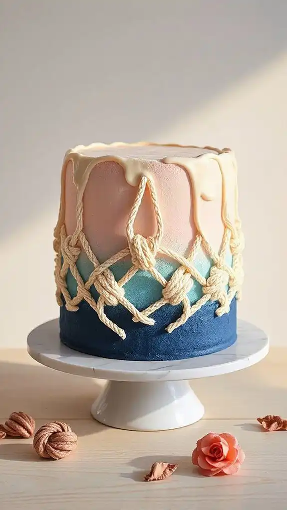 dynamic textured macram cakes