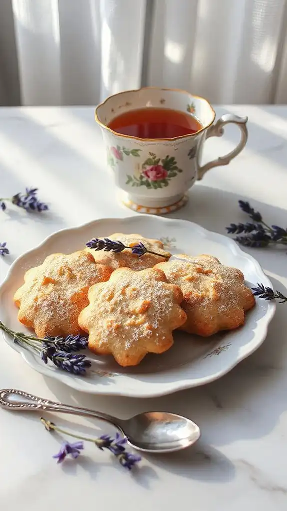 earl grey lavender shortbread cookies