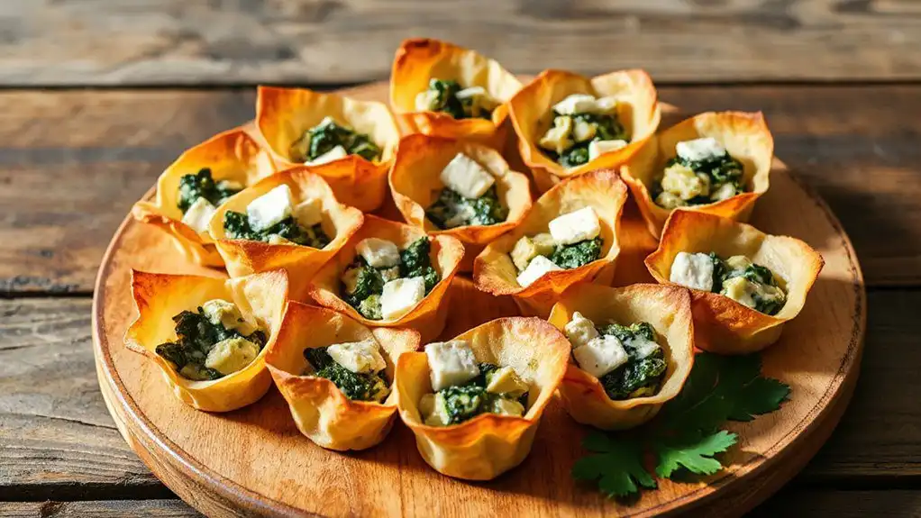easter artichoke spinach cups