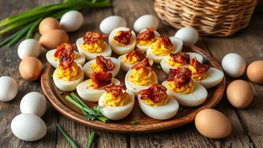 easter bacon deviled eggs