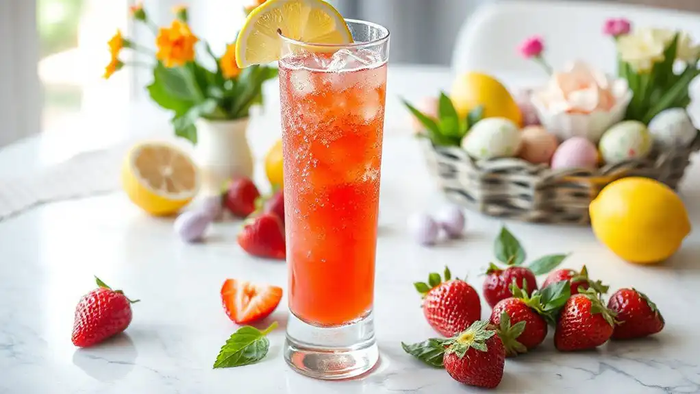 easter basil strawberry drink
