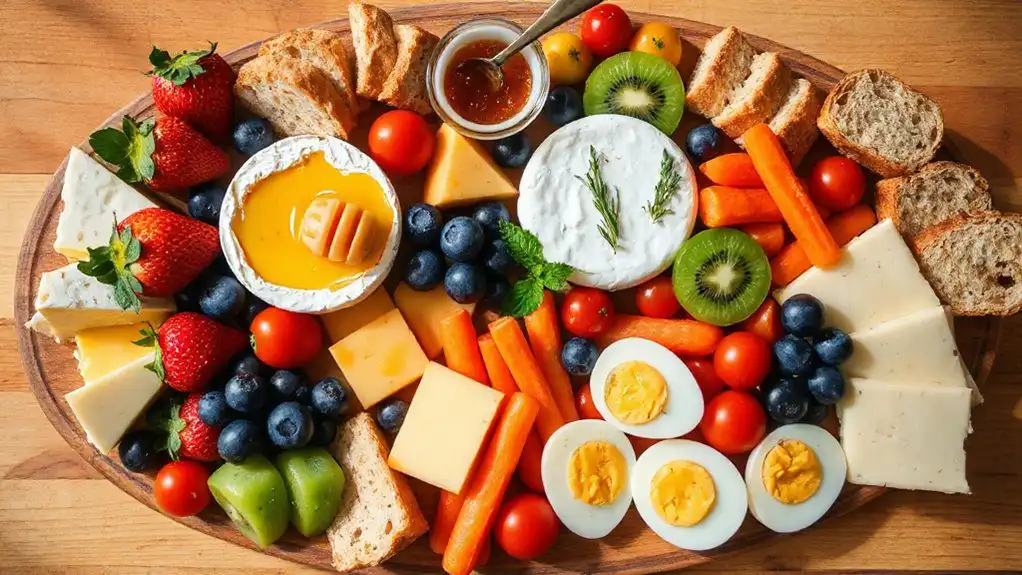 easter breakfast charcuterie spread