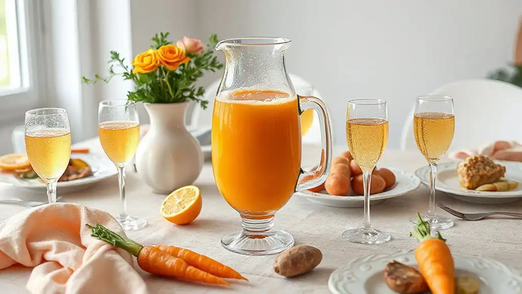 easter brunch carrot mimosas