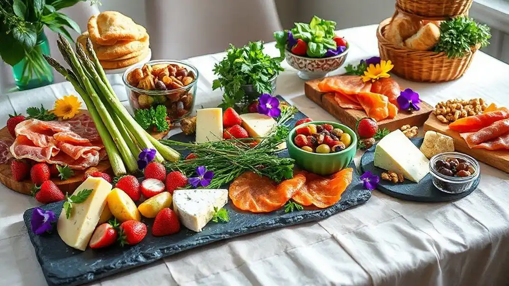 easter brunch grazing table