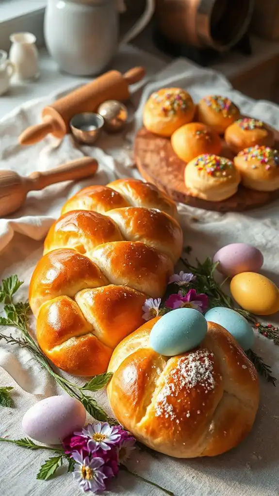 easter celebration sweet breads