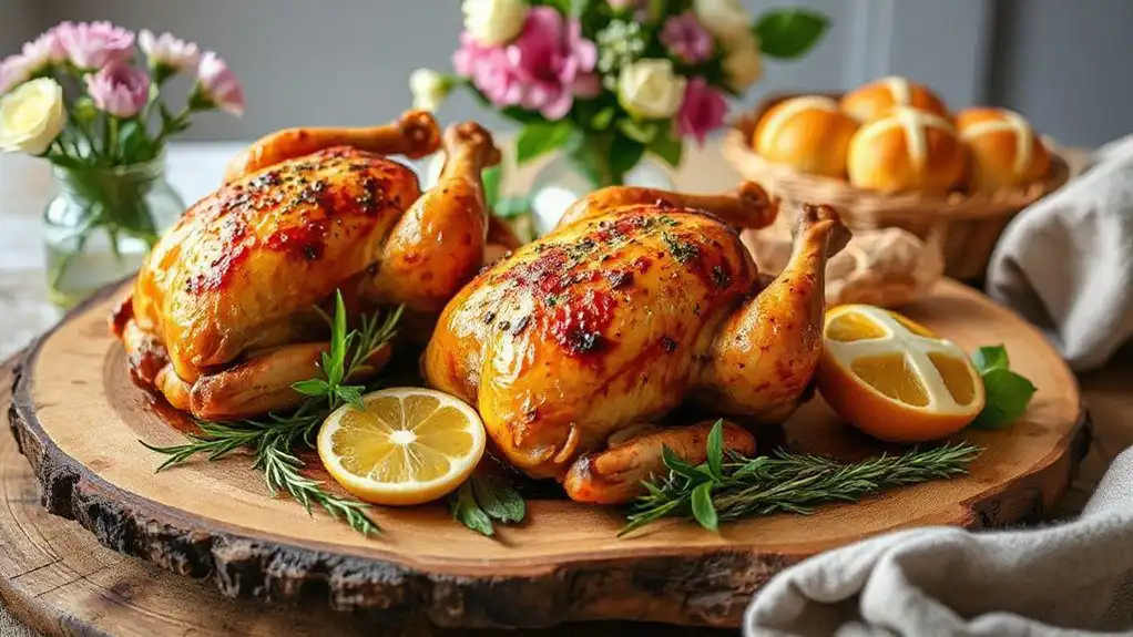 easter herb butter hens