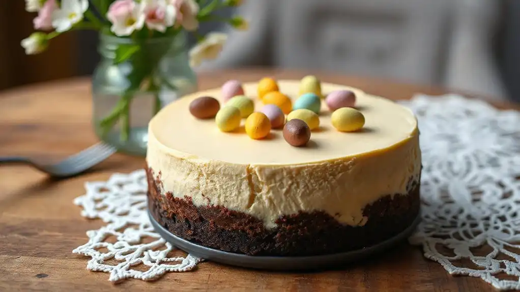 easter mini egg cheesecake