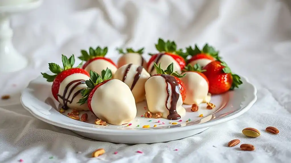 easter themed chocolate strawberries