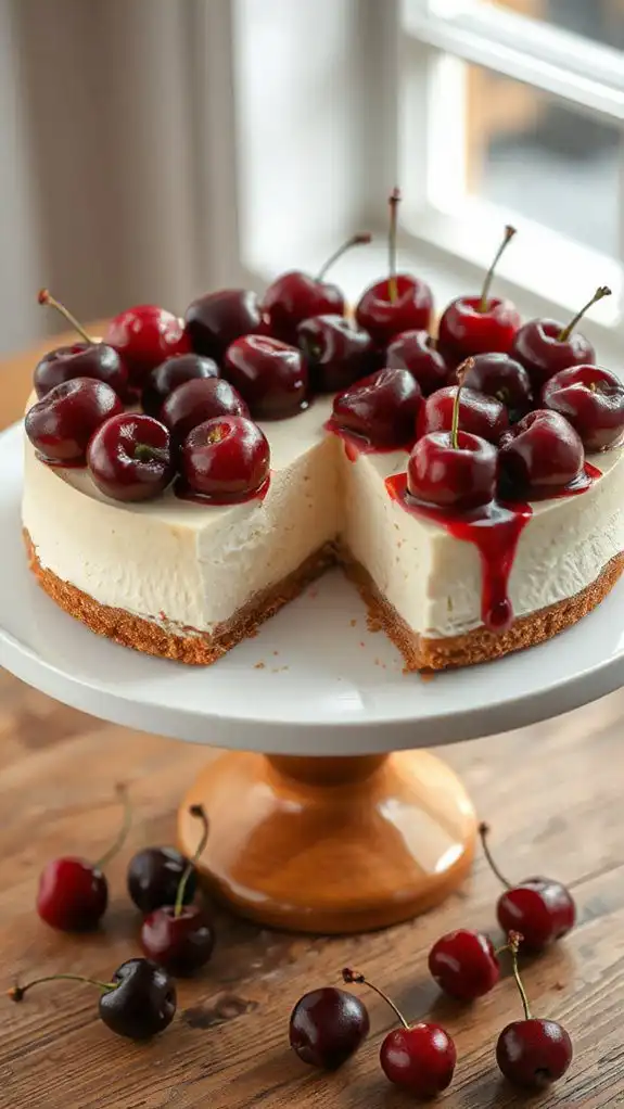 easy no bake cherry cheesecake