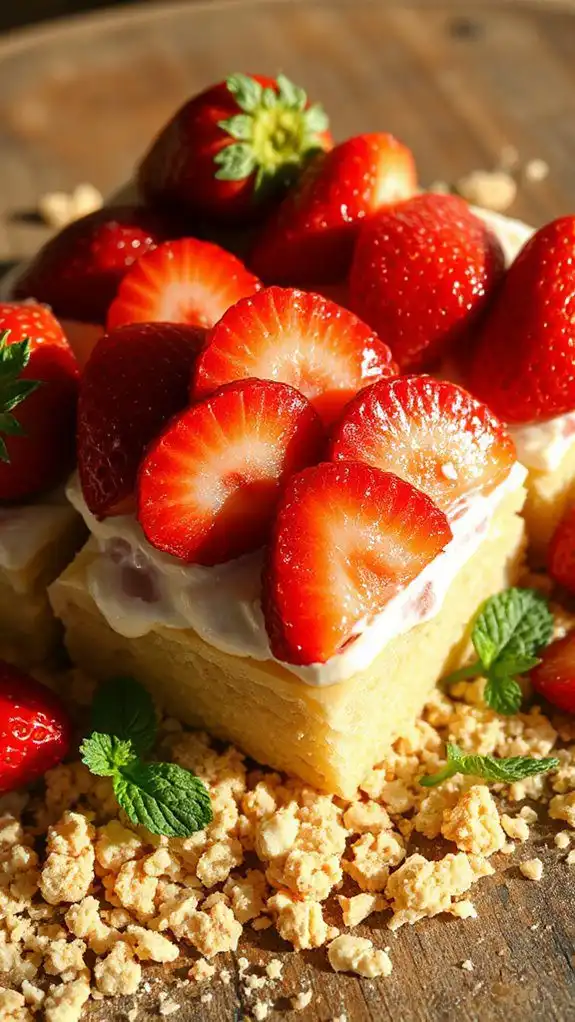 easy strawberry shortcake bars