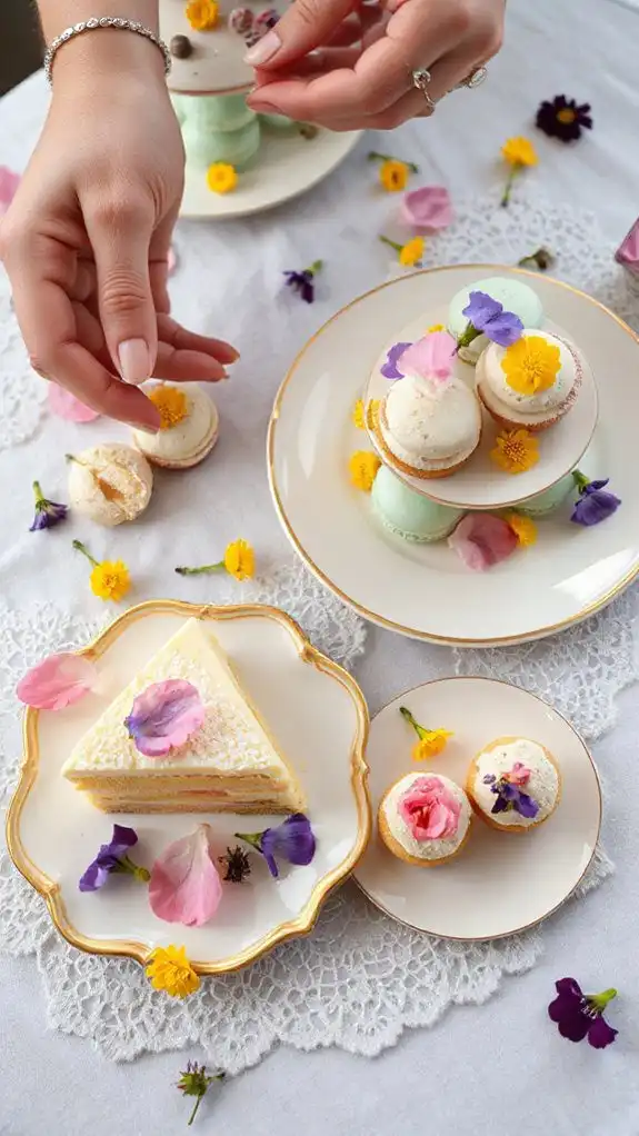 edible flowers enhance desserts